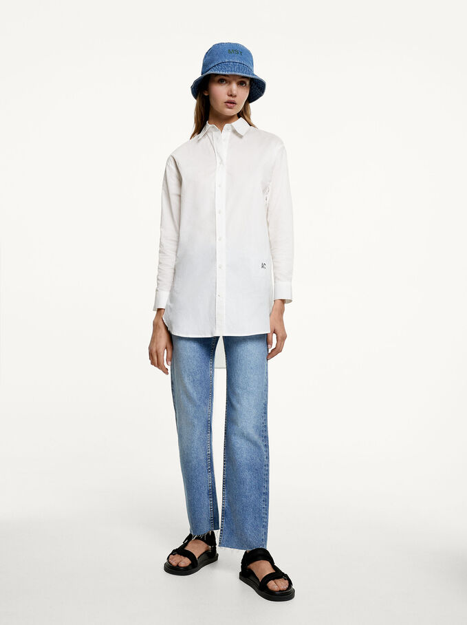 Customizable Poplin Shirt, White, hi-res