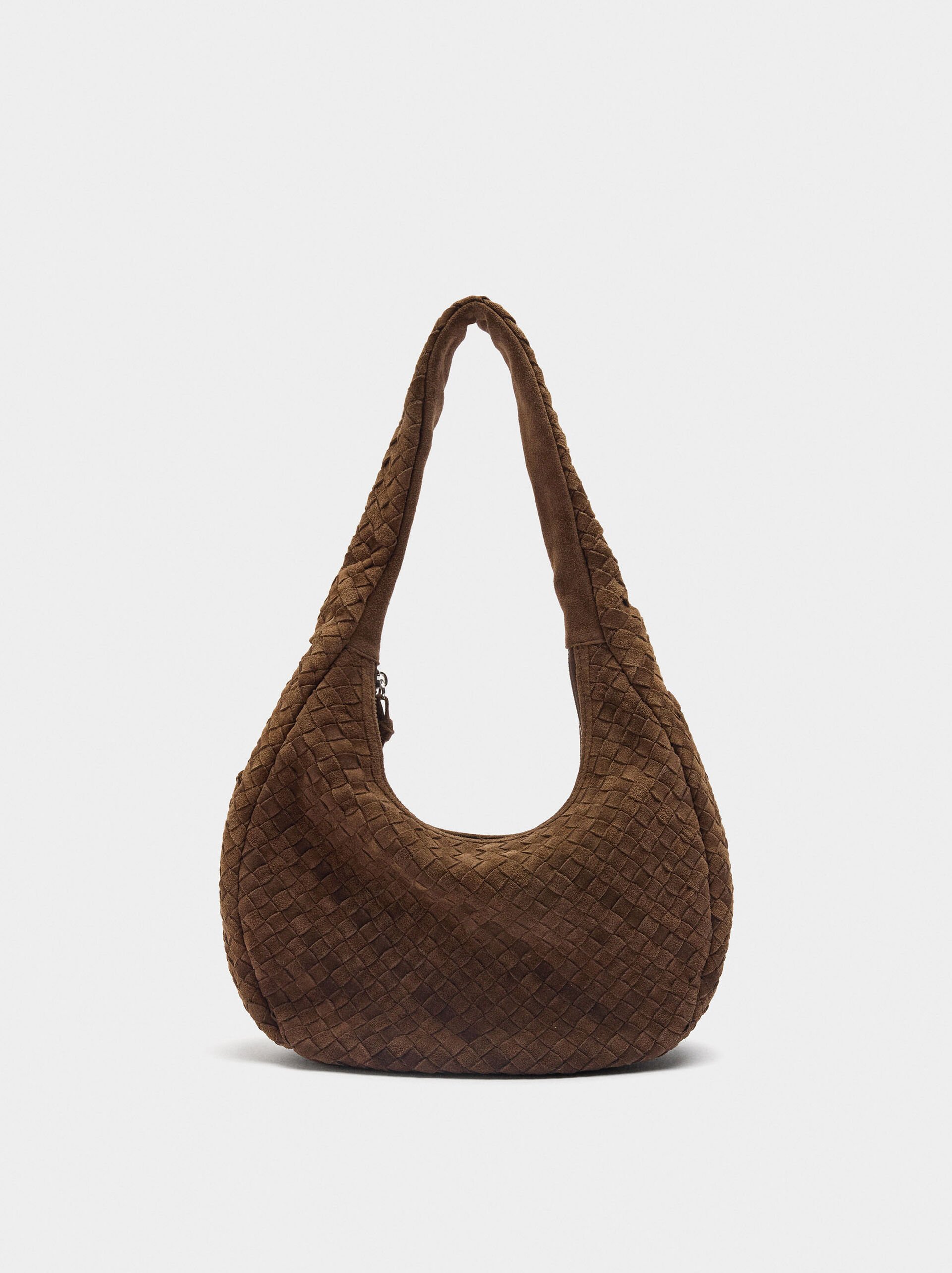 Sac hobo en cuir tressé image number 0.0
