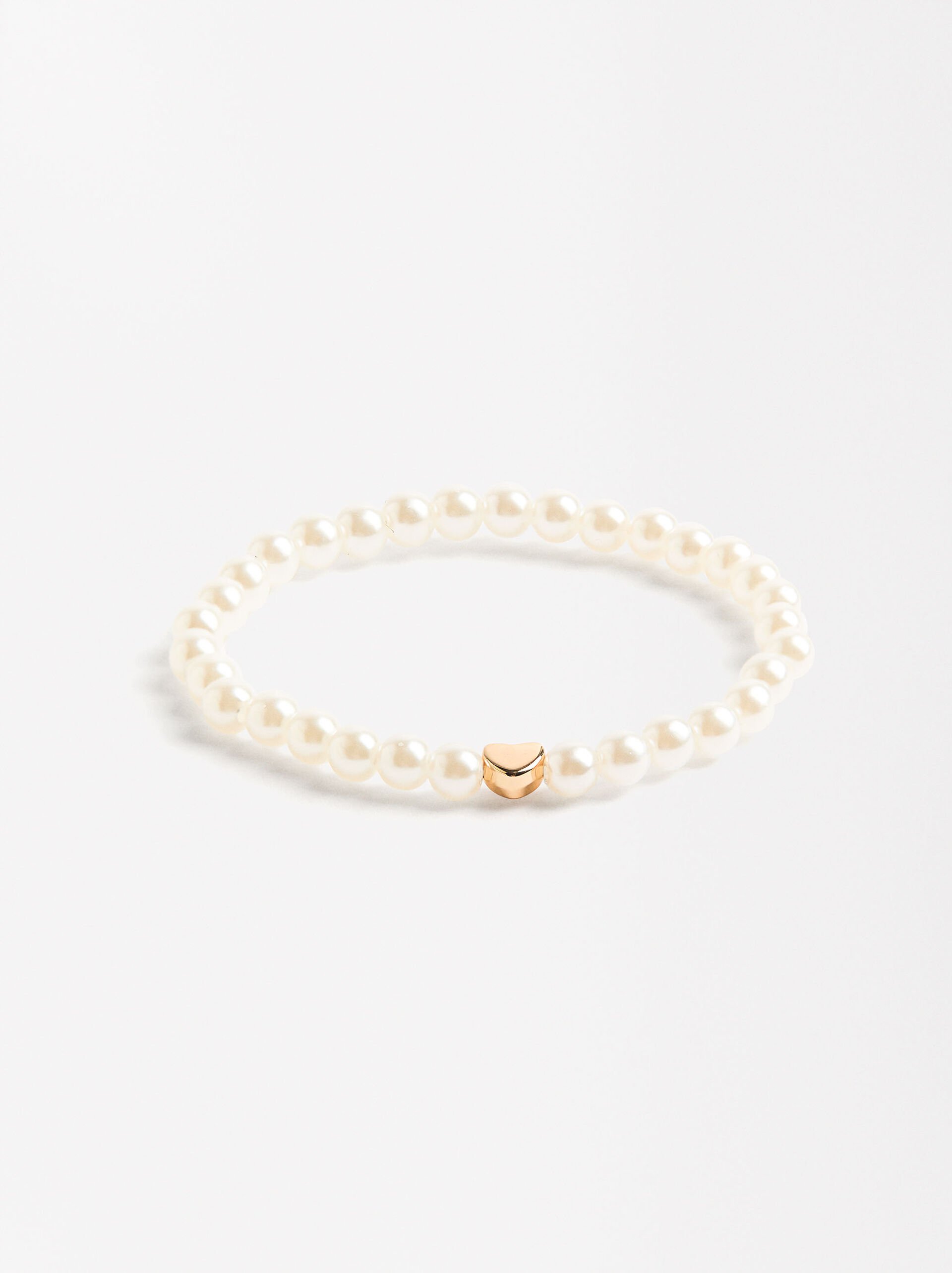 Bracelet with pearls and heart image number 0.0