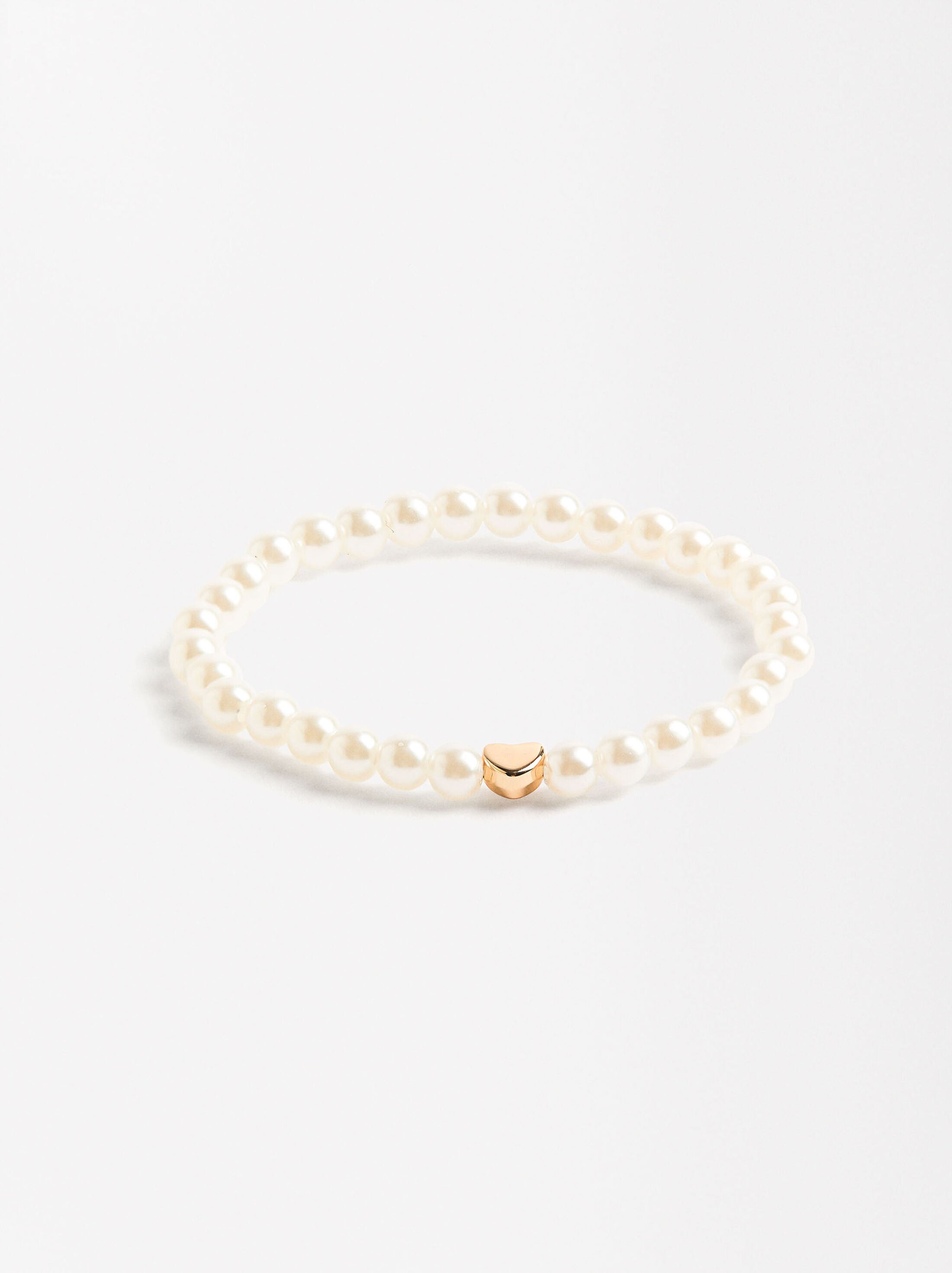 Bracelet with pearls and heart image number 0.0