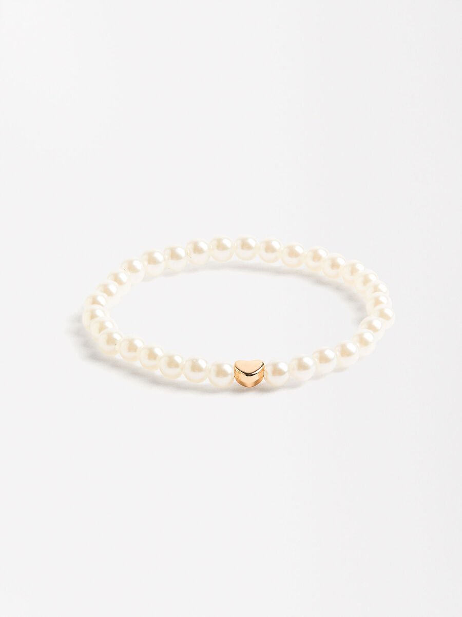 Bracelet with pearls and heart