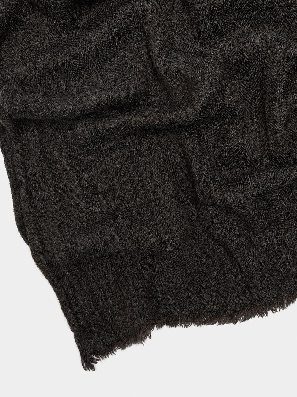 Pashmina lisse effilochée