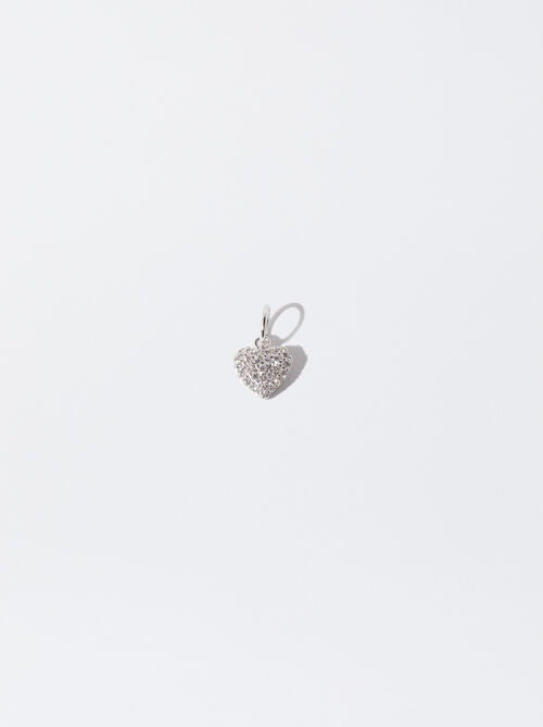 925 Silver Zirconias Heart Charm