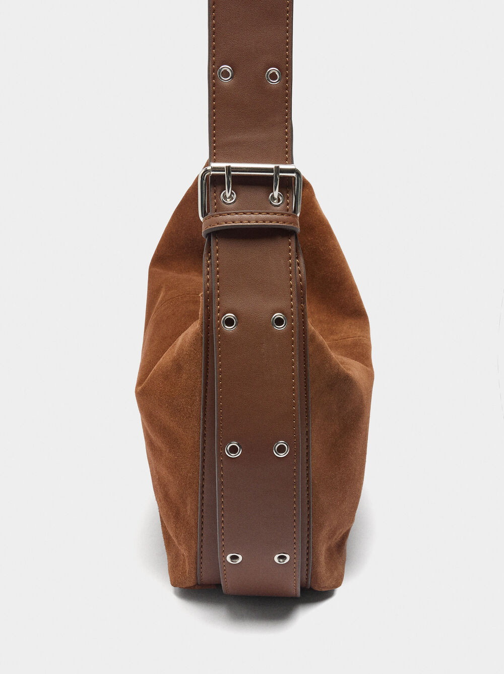 Sac à épaule en cuir suédé M