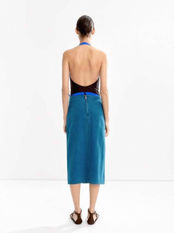 Cotton wrap skirt