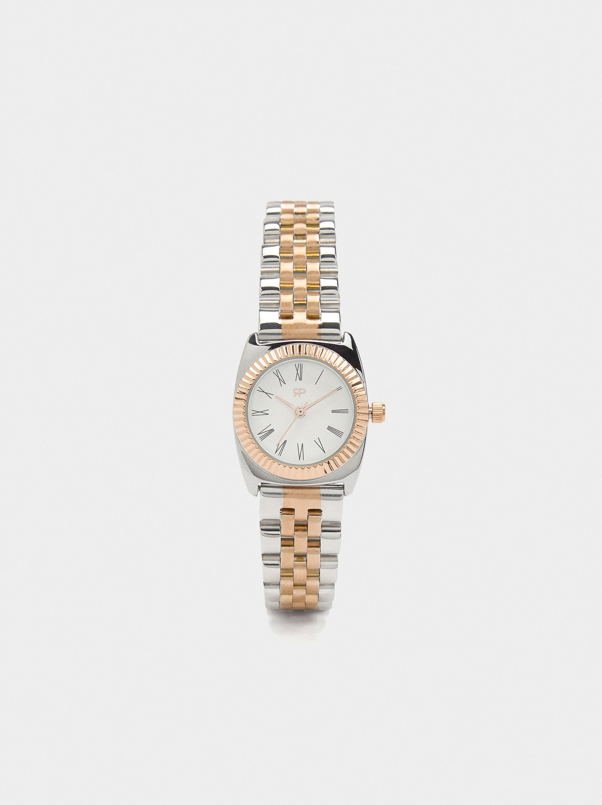 Watch with stainless steel wristband image number 0.0