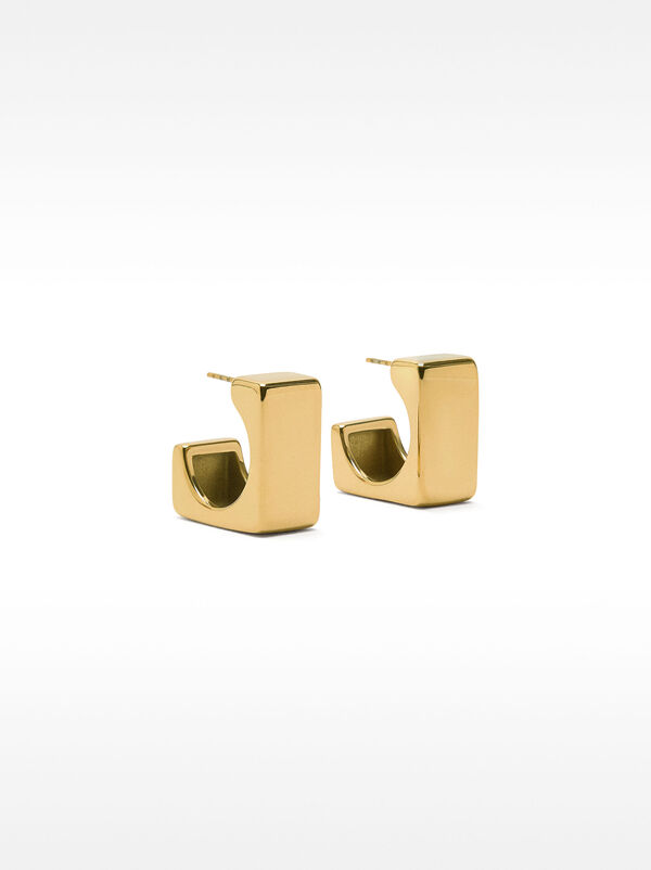 Square hoop earrings – stainless steel