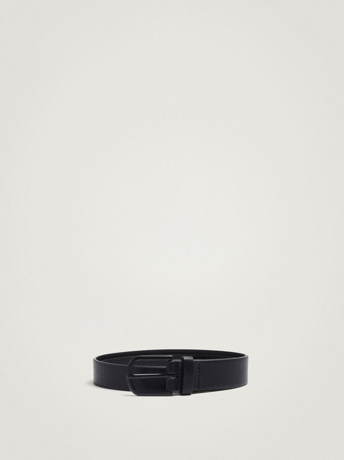 Asymmetrical Belt, Black, hi-res