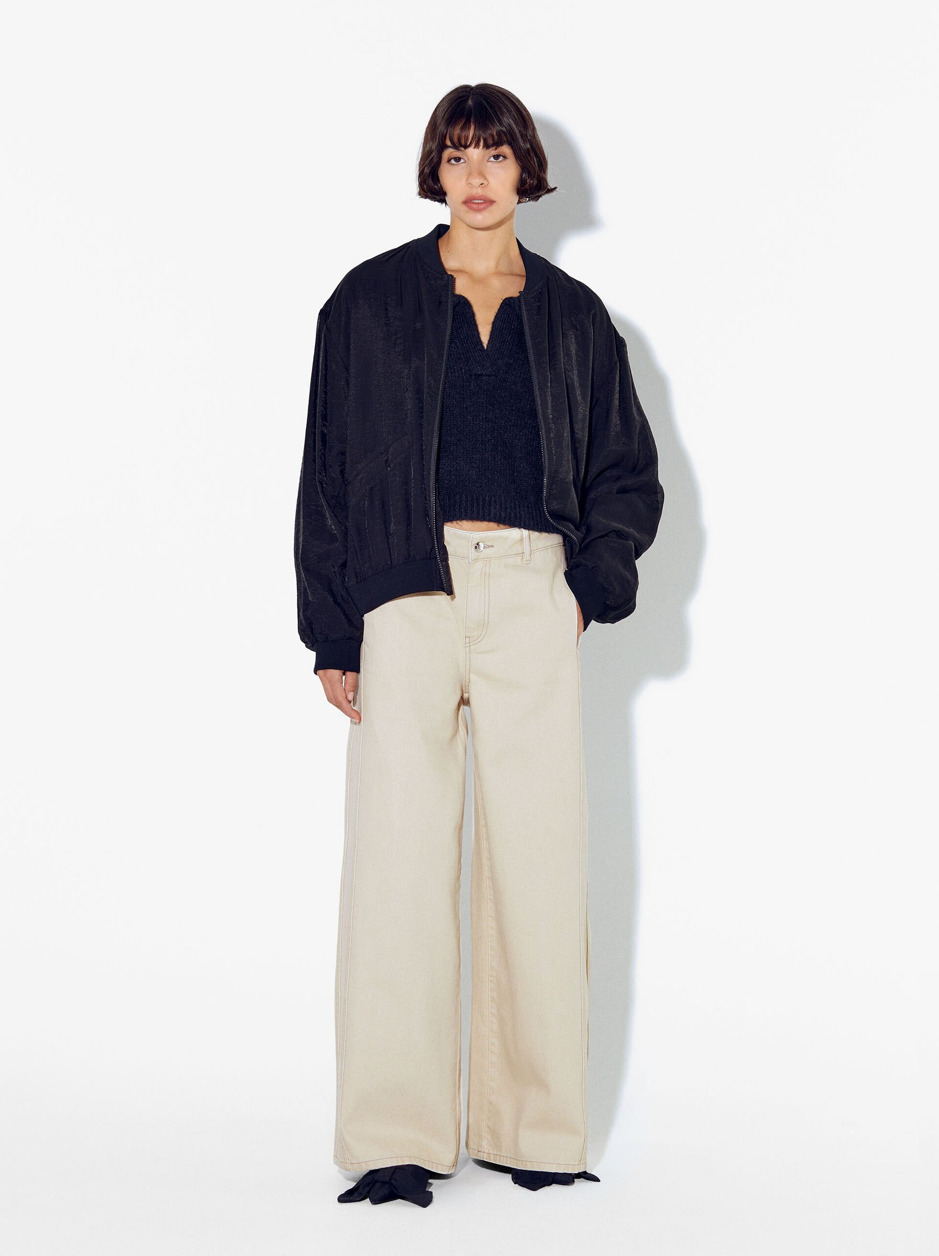 Wide Cotton Trousers image number 1.0