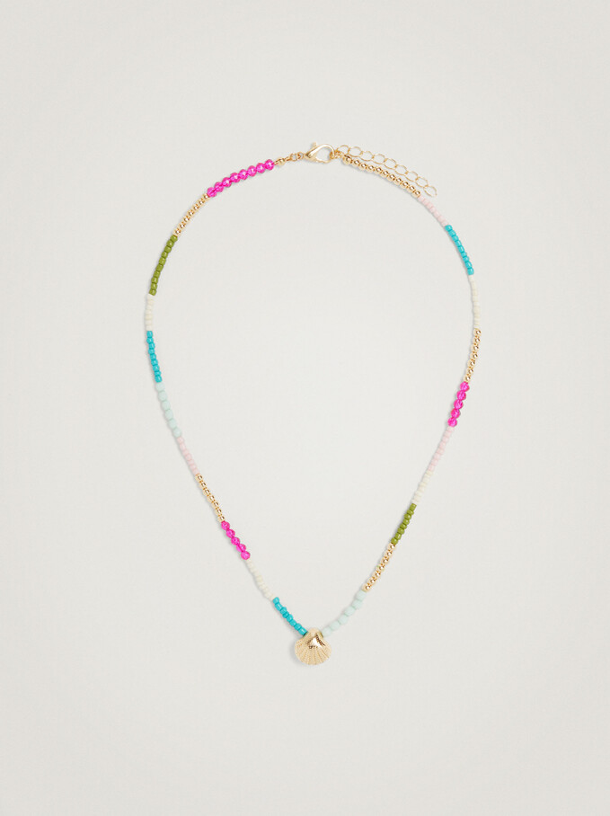 Shell Multicoloured Necklace, Multicolor, hi-res