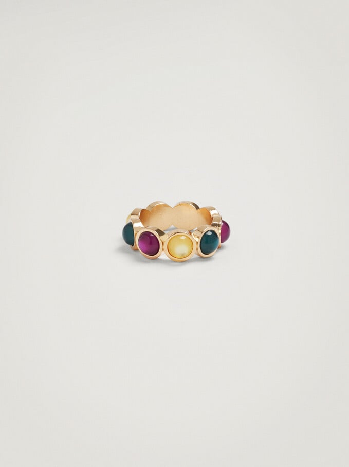 Resin Multicoloured Ring, Multicolor, hi-res