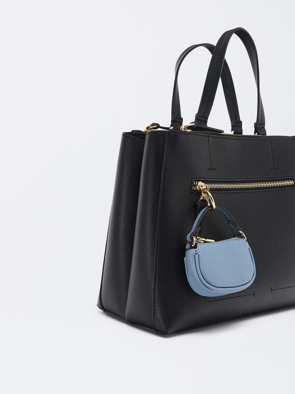 Personalized Everyday Tote Bag, Black, hi-res
