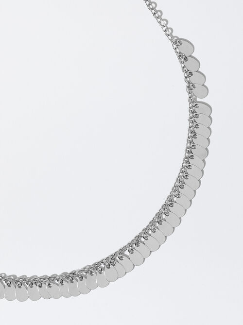 Silver-Plated Necklace With Medallions