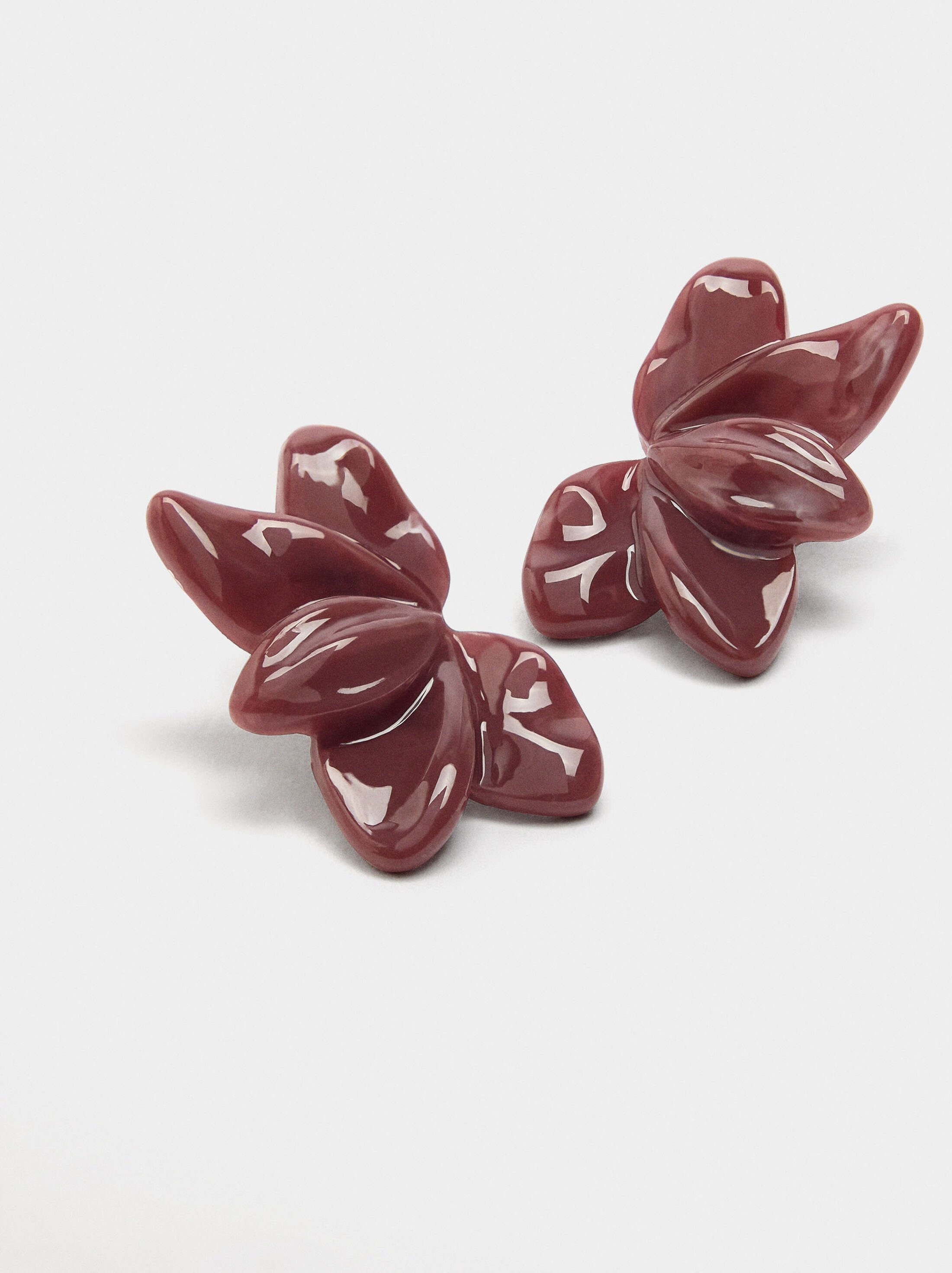 Pendientes flor de resina image number 2.0