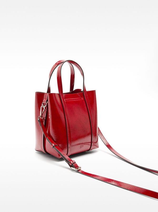 Crackle-effect tote bag