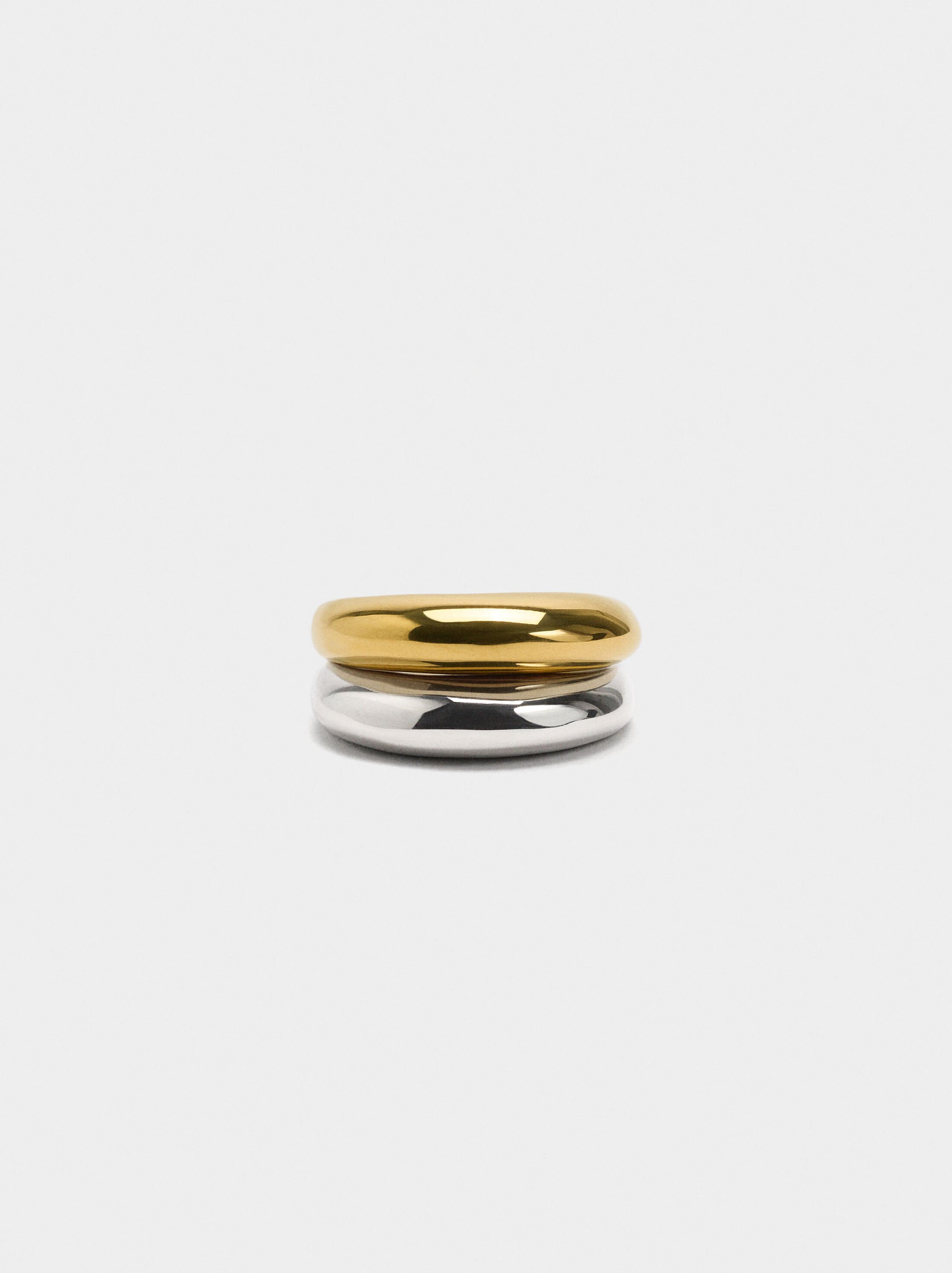 Bicolor rings set - stainless steel image number 0.0