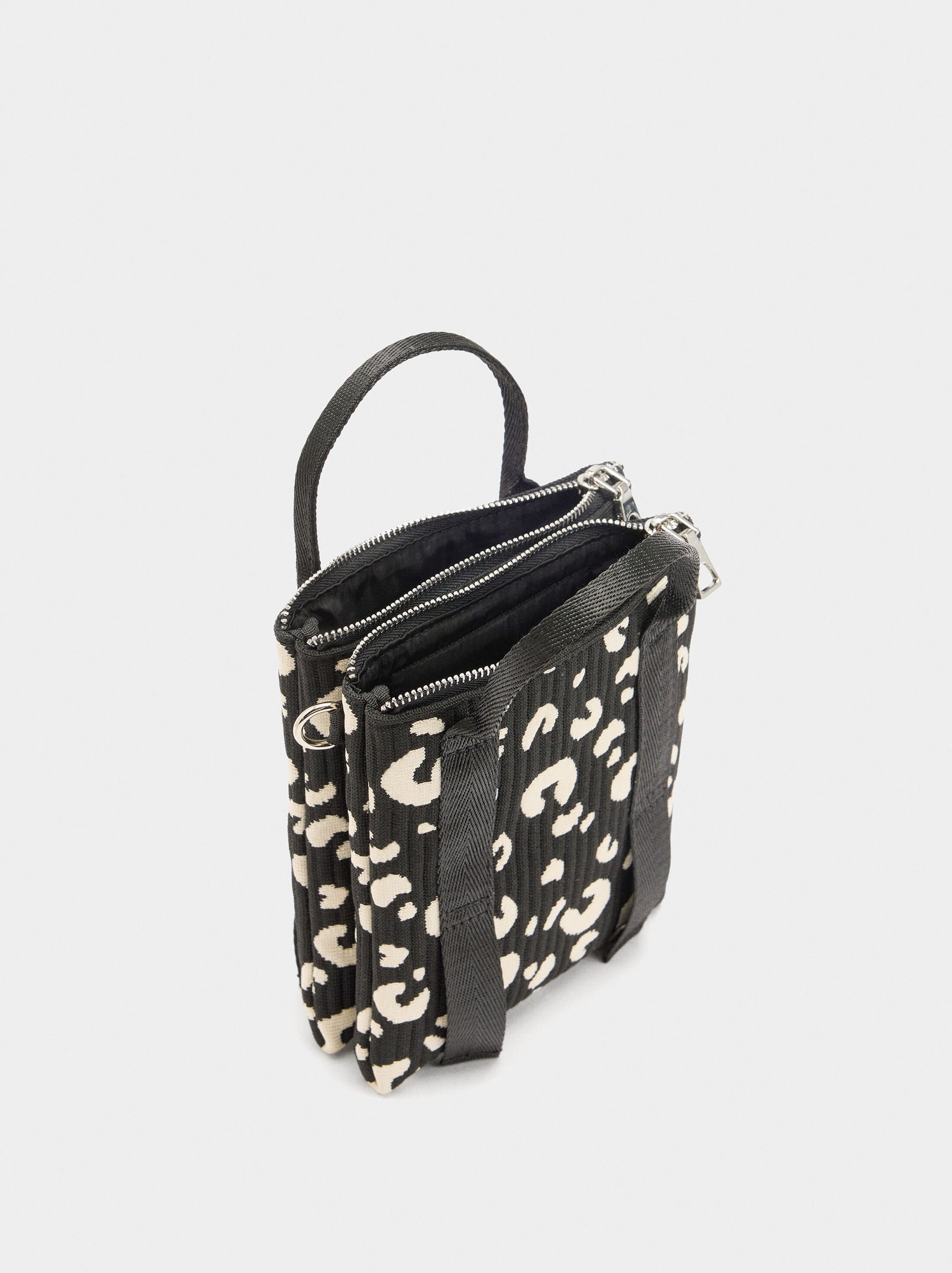 Jacquard mesh mobile phone bag image number 3.0