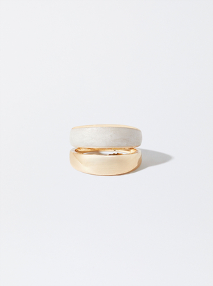 Enamel Ring, Beige, hi-res
