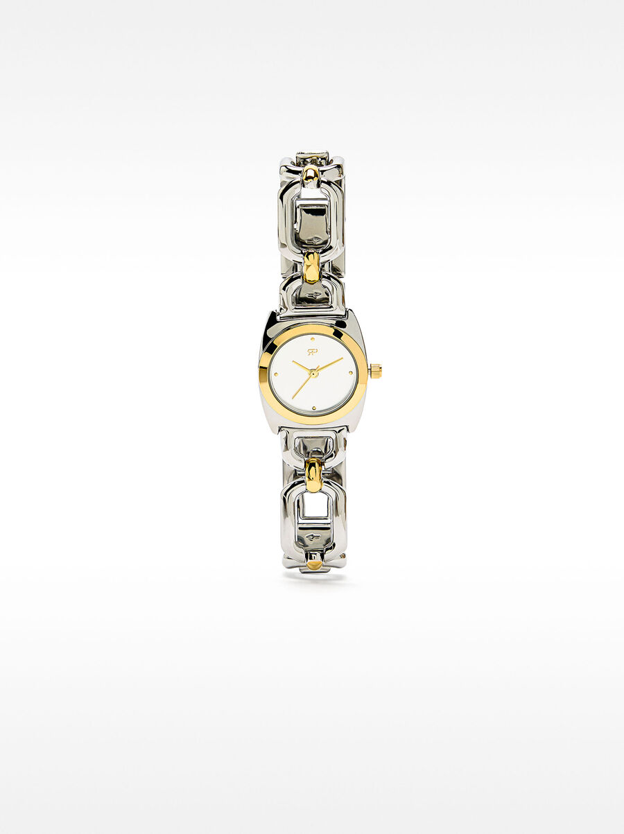 Uhr mit bicolor Edelstahlarmband