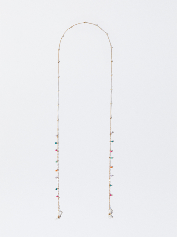 Chain For Glasses With Beads, Multicolor, hi-res
