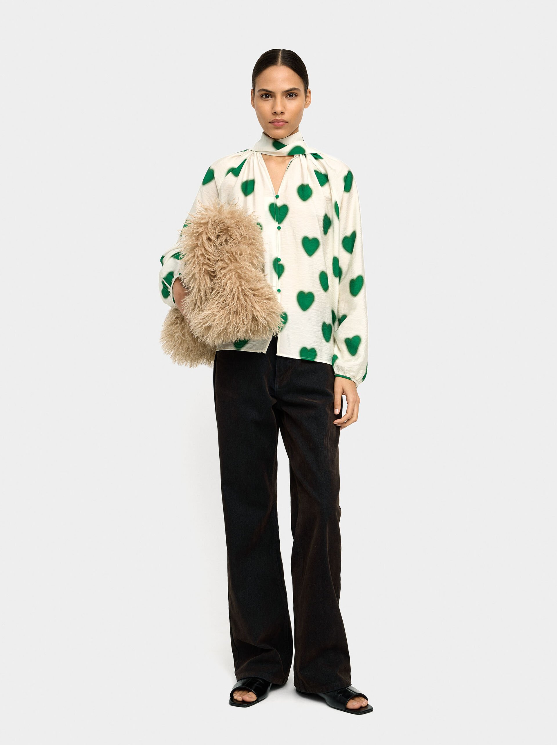 Blusa con cuori image number 0.0