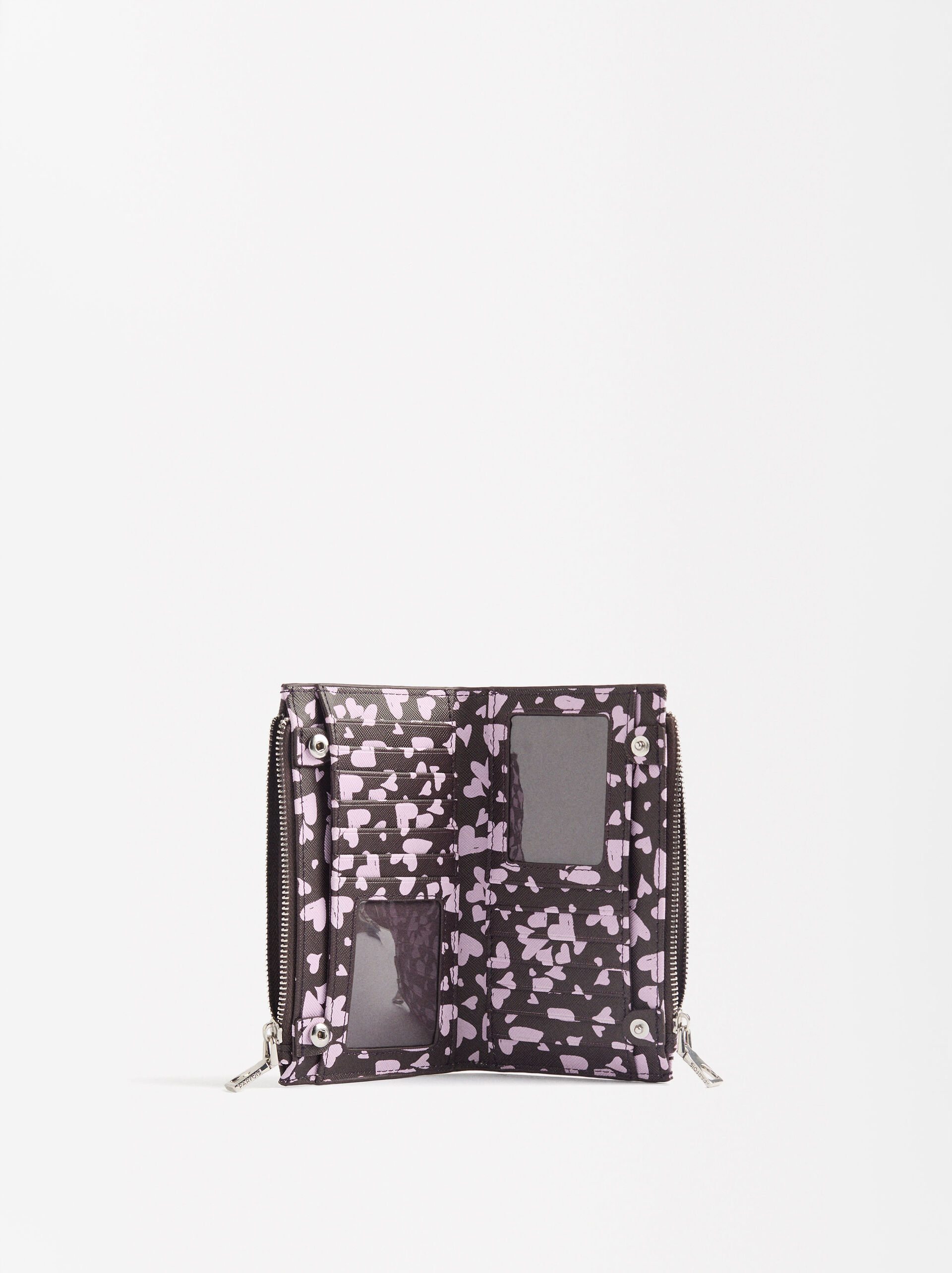 Hearts print wallet image number 3.0
