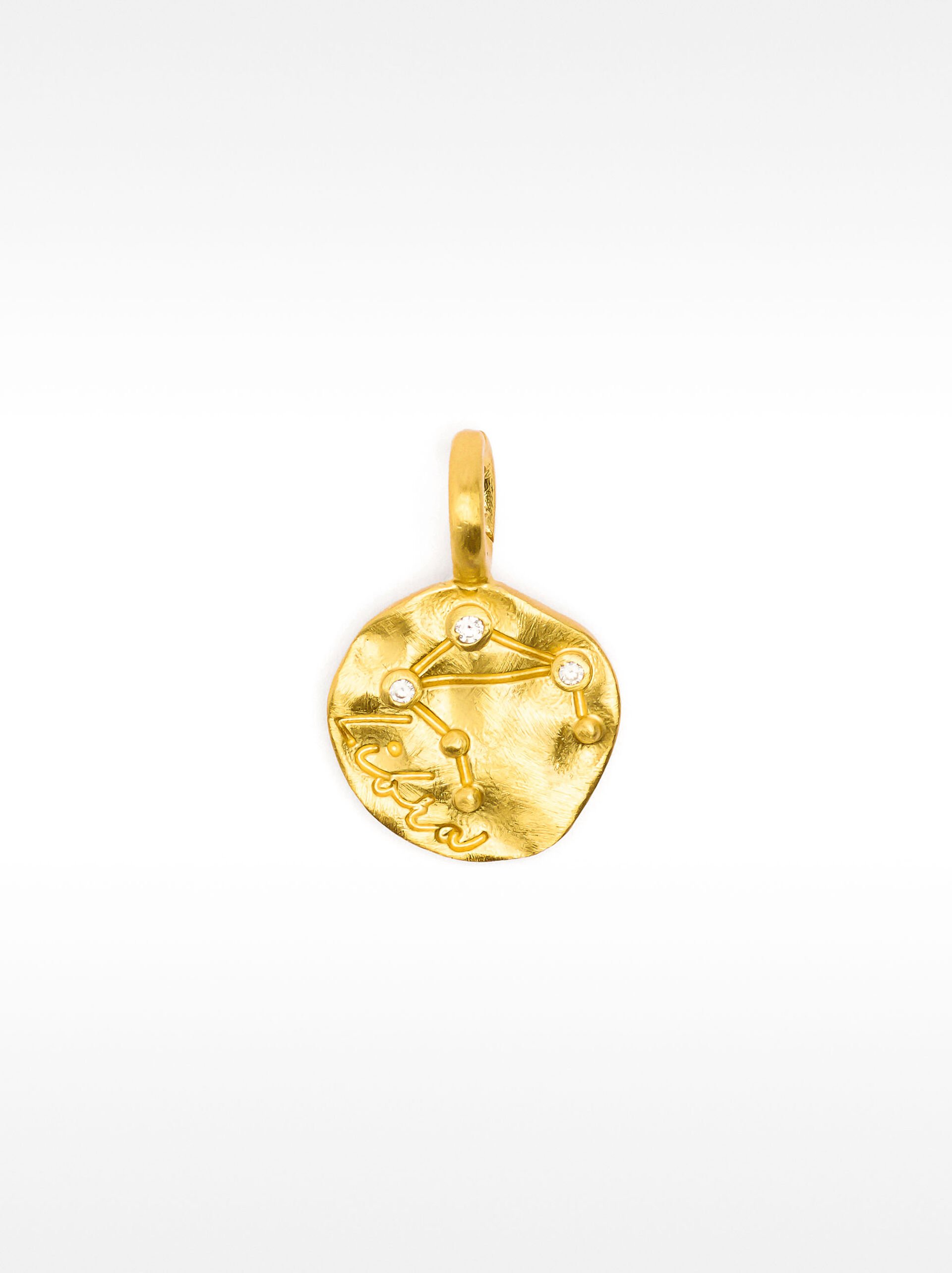 Konstellationsmedaille LIBRA 18k vergoldet image number 0.0