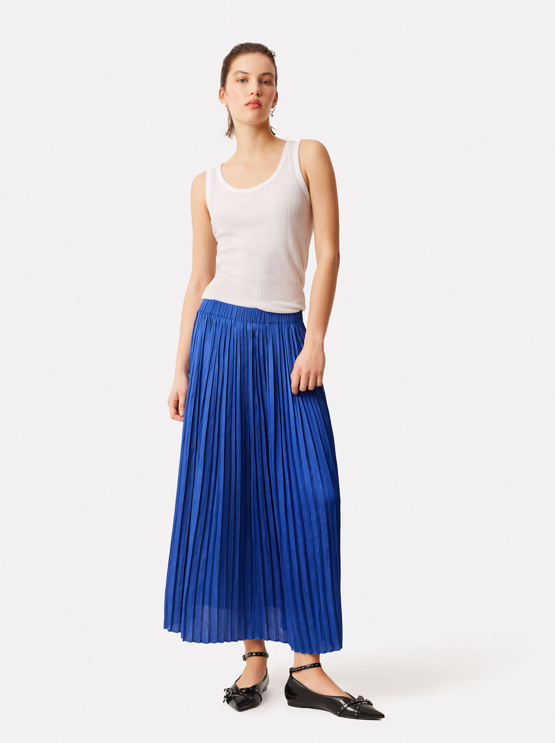 Long Pleated Skirt image number 0.0