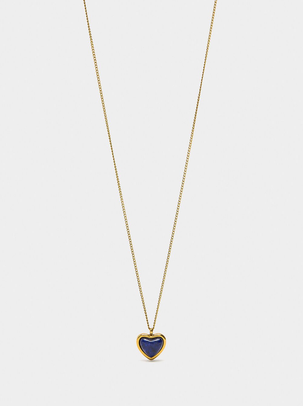 Necklace with heart pendant - stainless steel