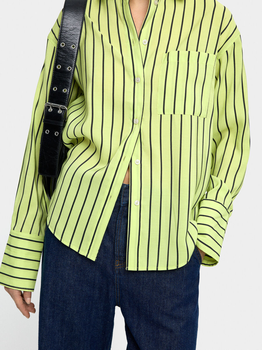 Camisa a rayas manga larga