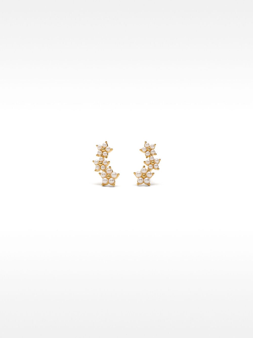 Earrings with zircons - 925 sterling silver