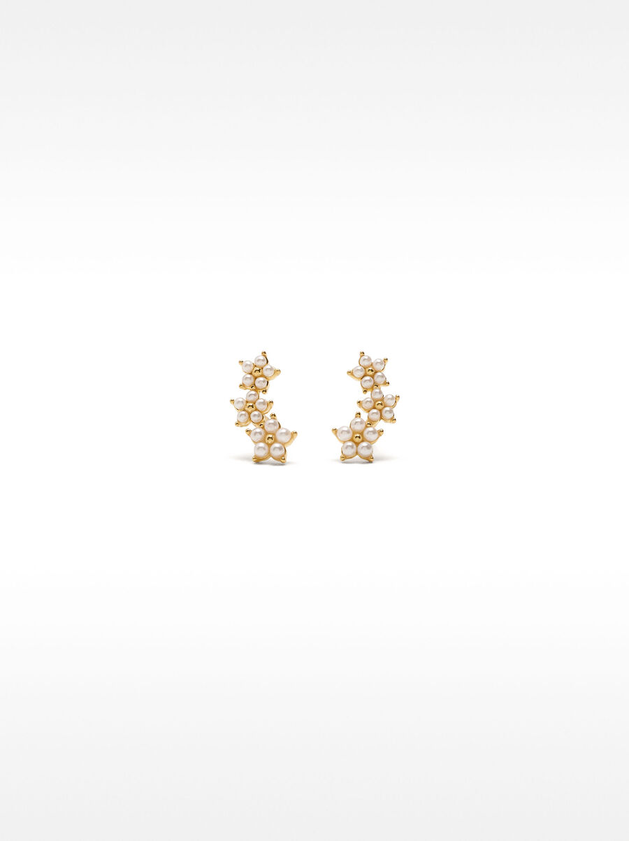 Earrings with zircons - 925 sterling silver
