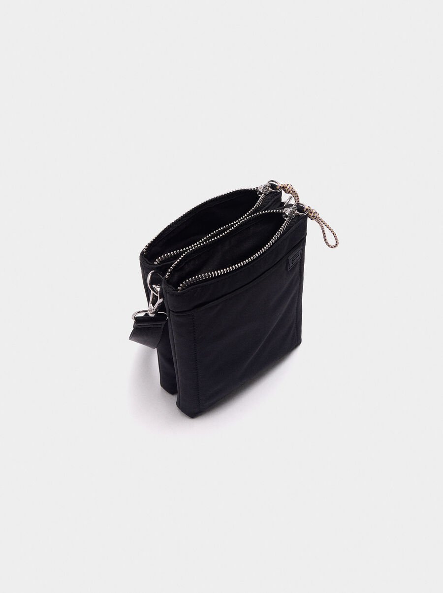 Bolso bandolera doble de nylon
