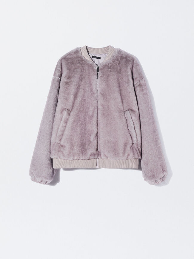 Fur Coat With Pockets image number 5.0