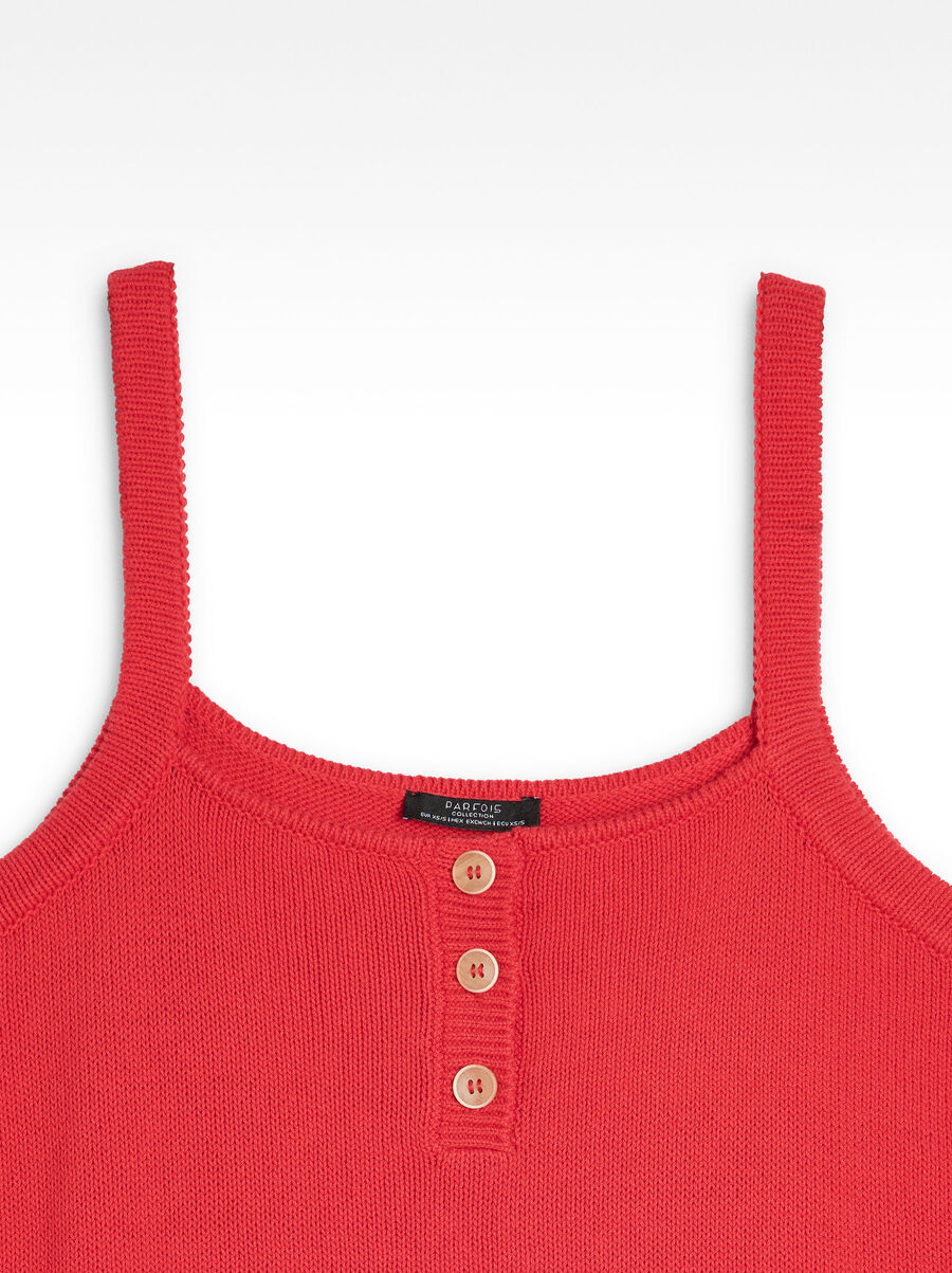 Knit top with straps 100% cotton