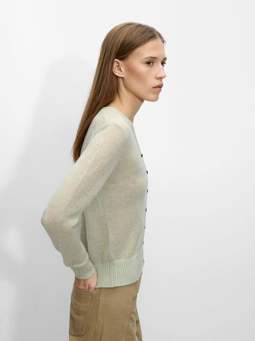 Knitted wool cardigan