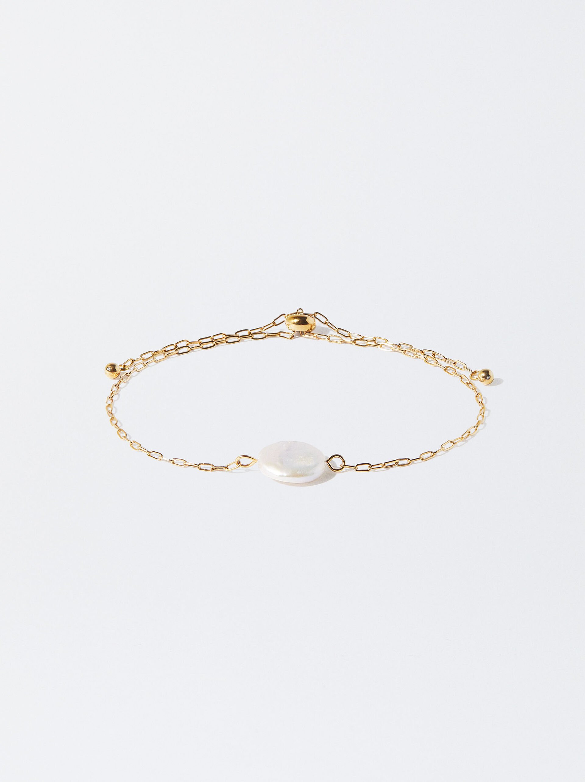 Stainless Steel Bracelet With Freshwater Pearl image number 0.0