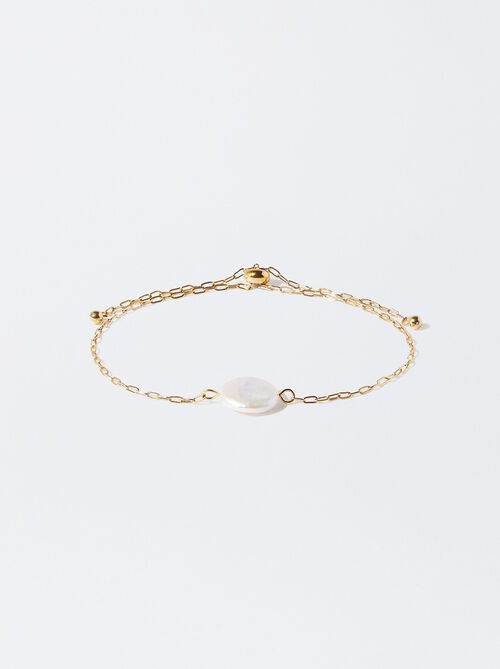 Stainless Steel Bracelet With Freshwater Pearl