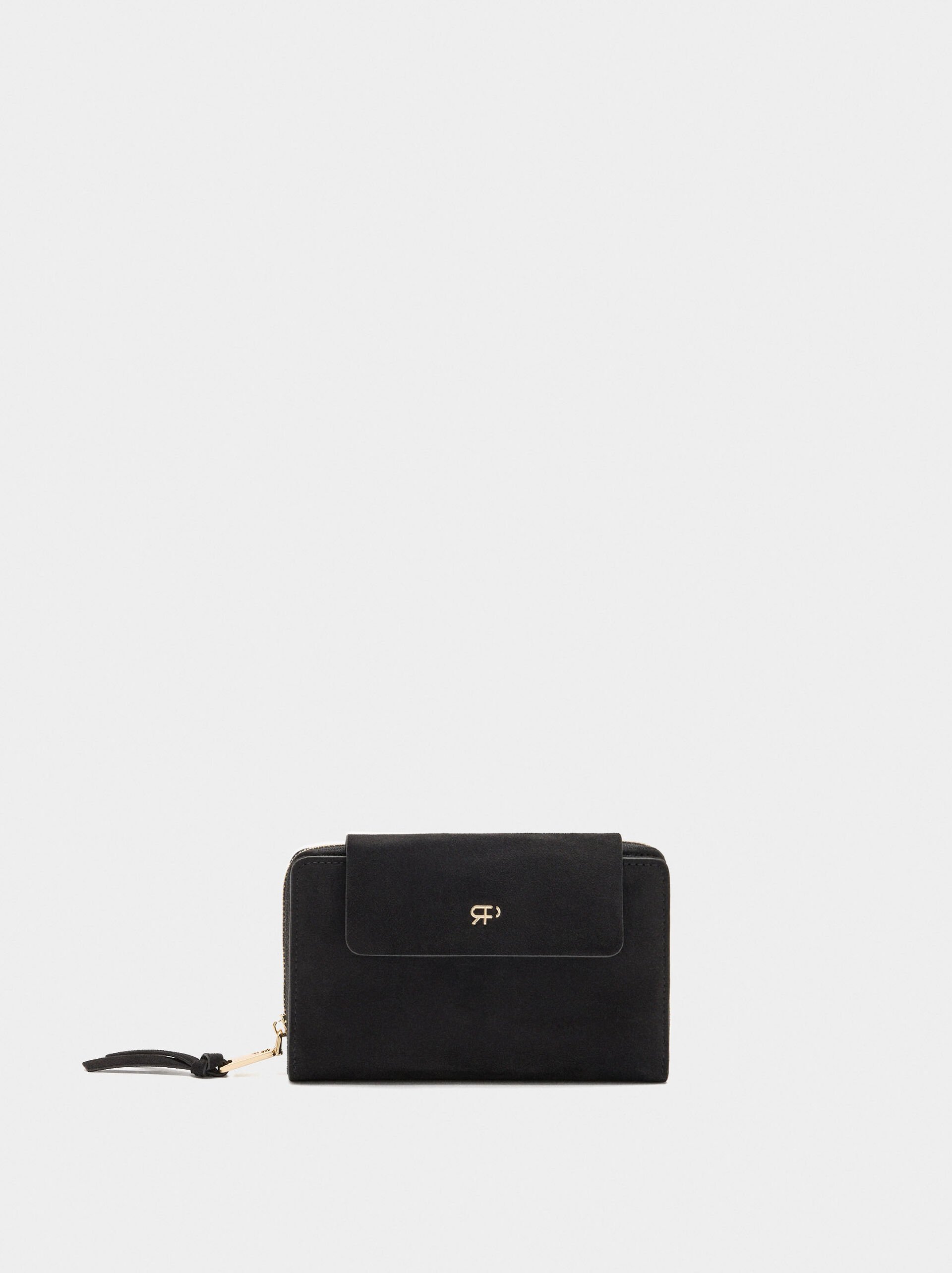 Wallet with suede effect image number 0.0