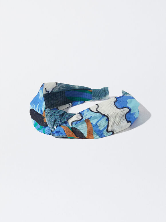 Diadema Ancha Estampada, Multicor, hi-res