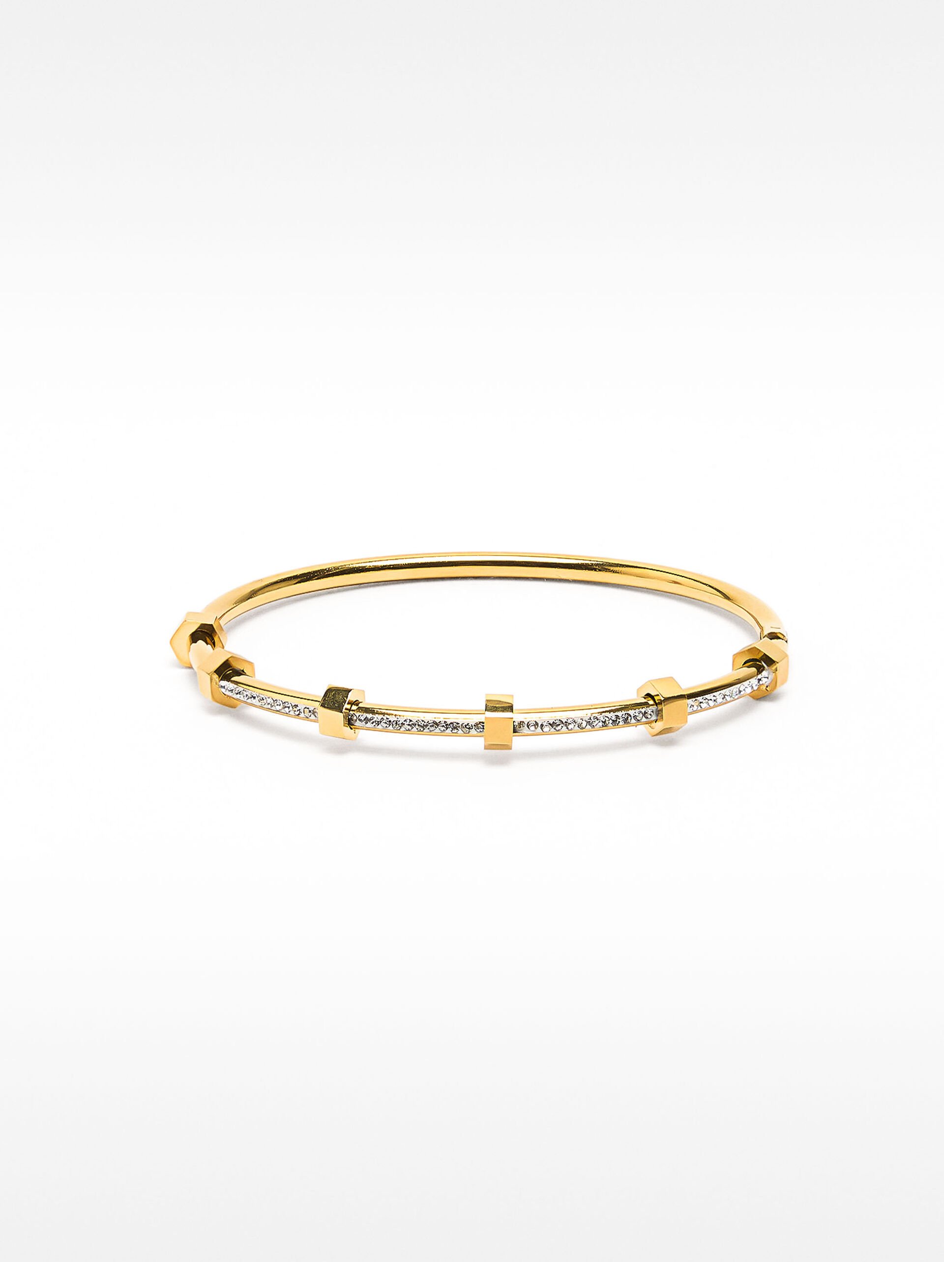 Bracelet avec cristaux - acier inoxydable image number 0.0