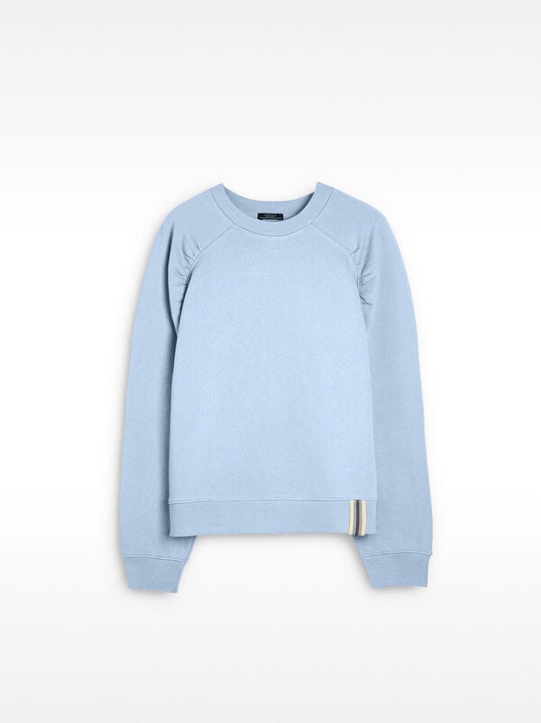 100% cotton sweatshirt with gathers