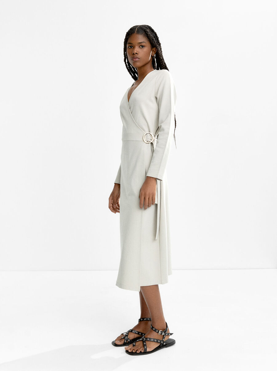 Long-sleeve midi dress