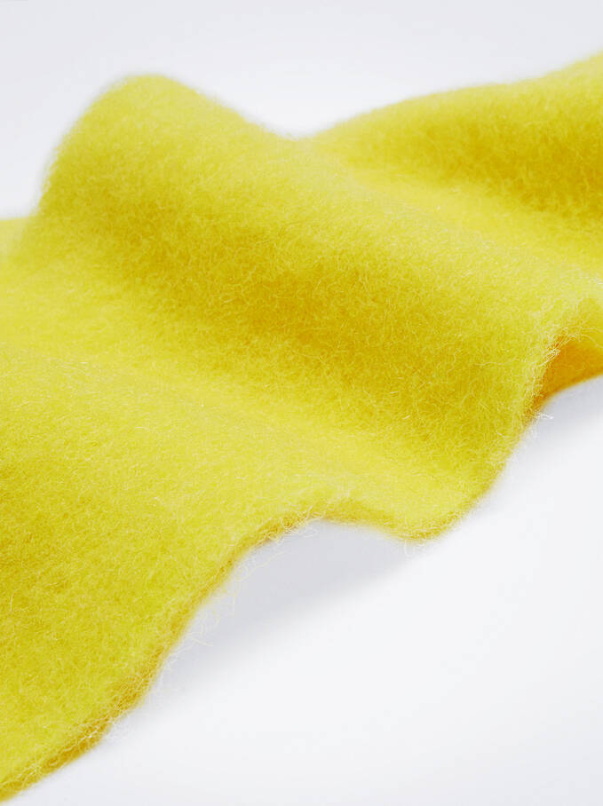 Wool Maxi Scarf, Yellow, hi-res