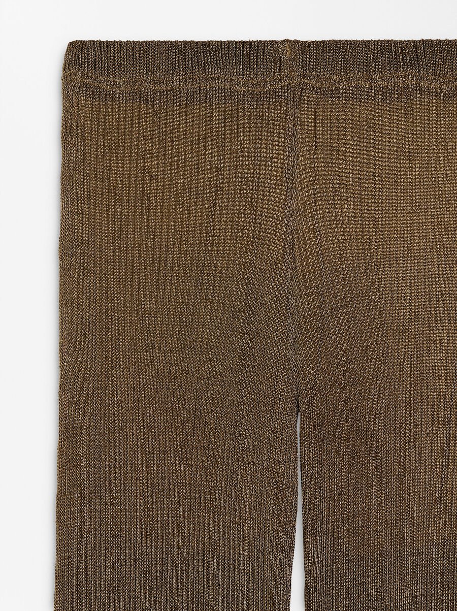 Lurex knit trousers