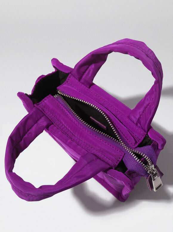 Nylon Mini Tote Bag, Purple, hi-res