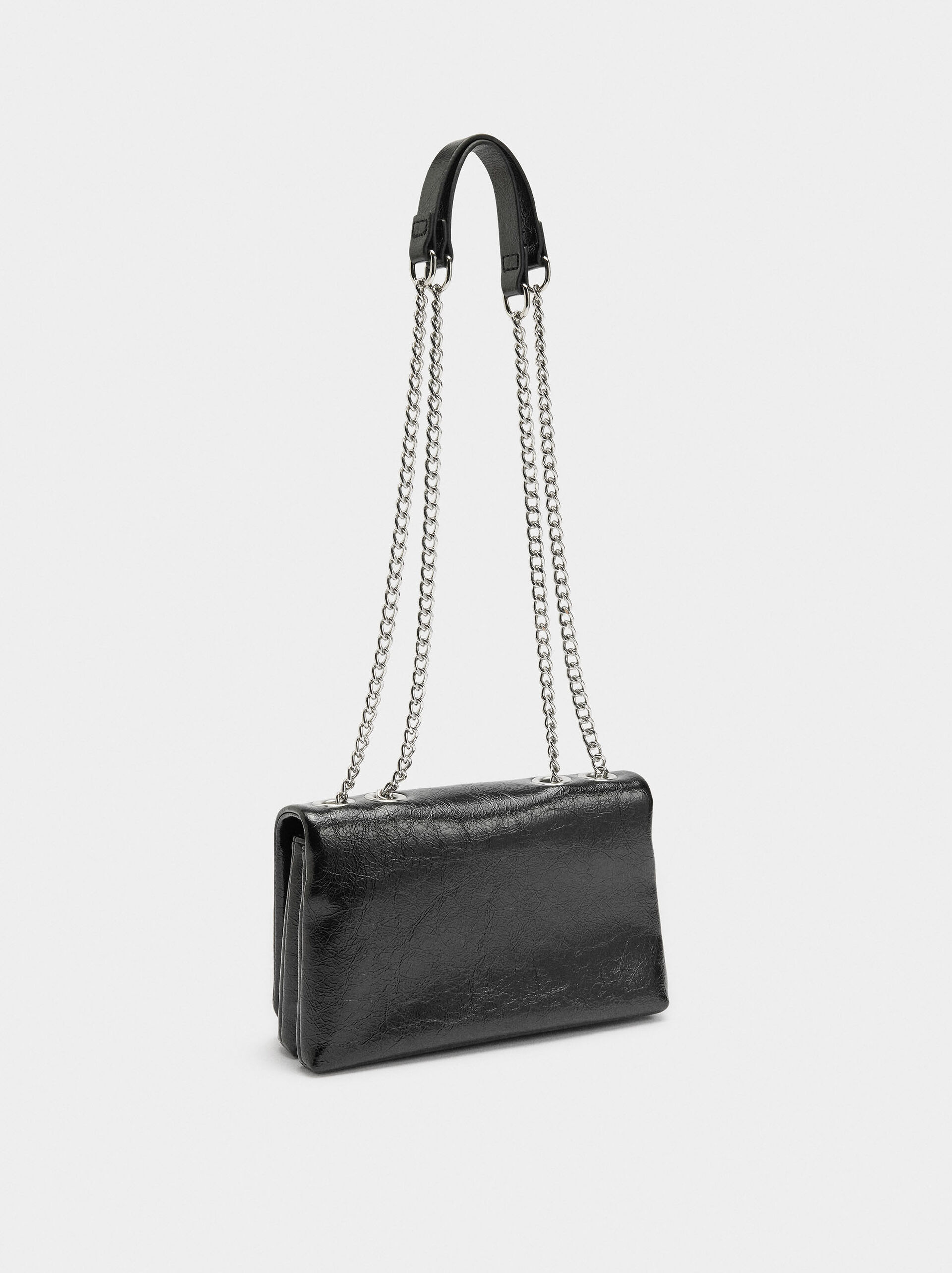 Double shoulder bag with studs image number 2.0
