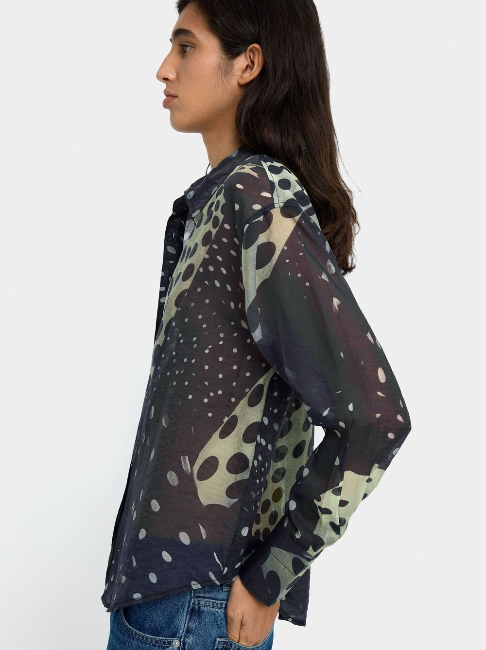 Printed lyocell shirt