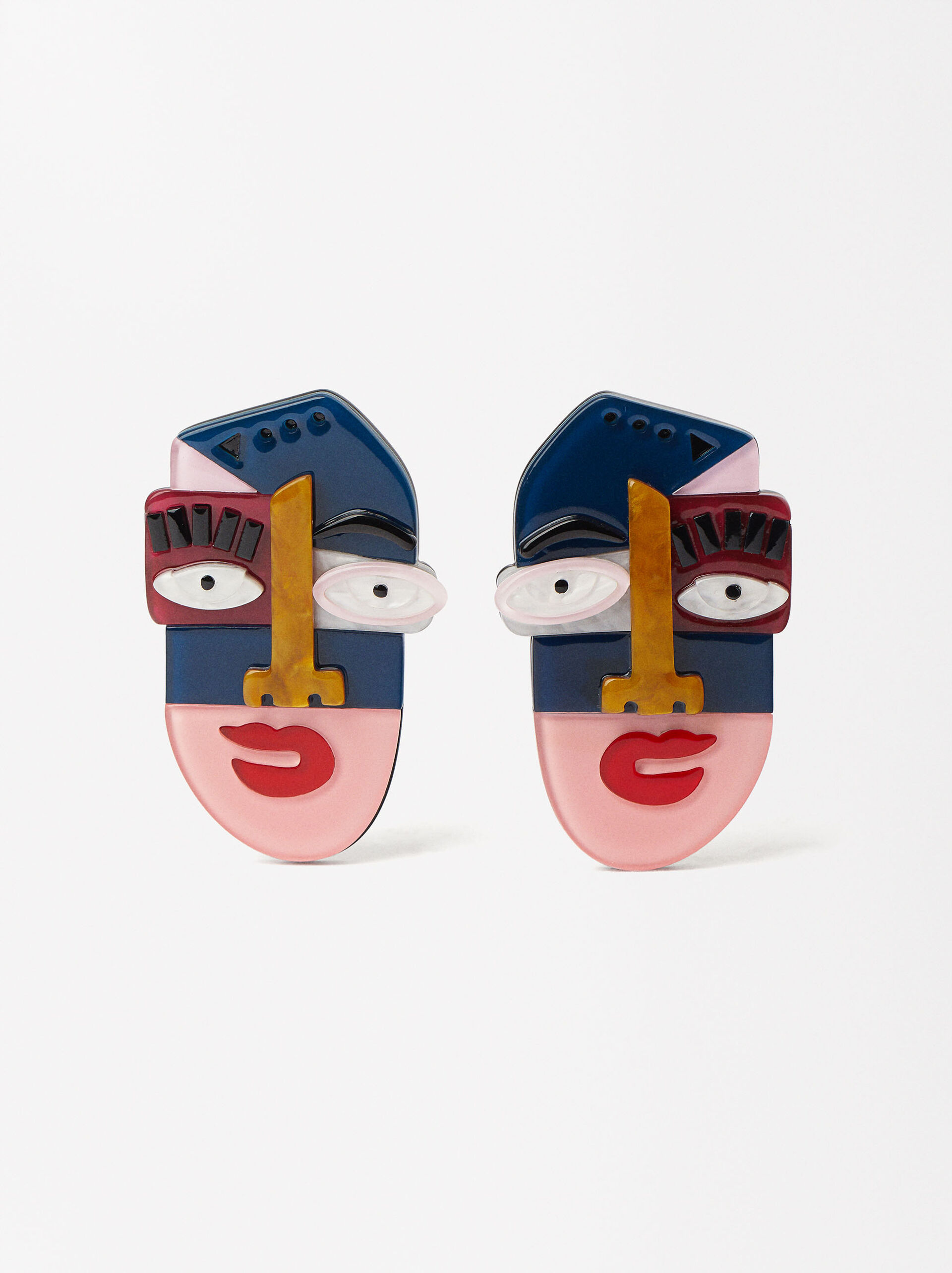 Multicolor Mask Earrings image number 1.0