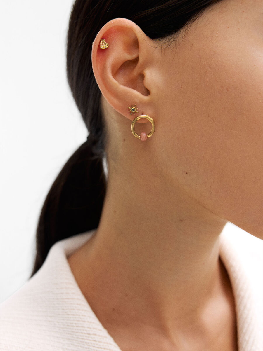 Set de pendientes dorados